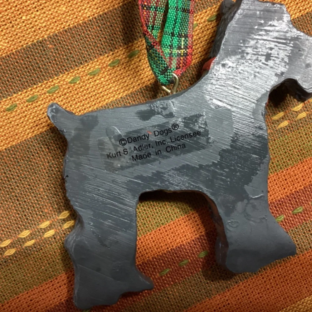 Set of 3 Kurt Adler Dandy Dog Scottie Ornaments - Picture 9 of 10